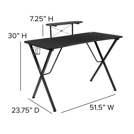 Flash Furniture Black Gaming Desk and Chair Set BLN-X20RSG1031-BK-GG